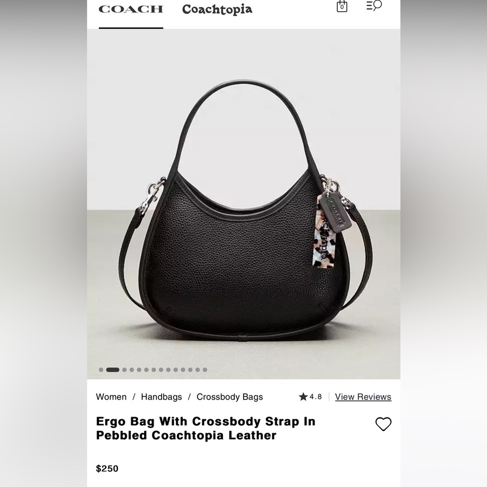 NWOT Coachtopia crossbody bag